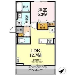 トリシア花水木 M【2階】の間取り