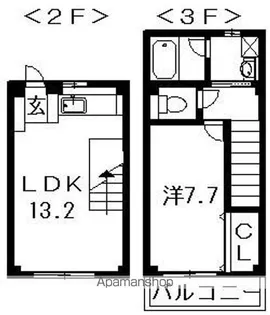 CREST新浜【A-2号室】の間取り