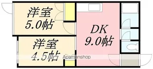 五稜郭パークハイツ(ゴリョウカクパークハイツ)【103号室】の間取り