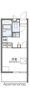 レオパレスエルザ1【3階】の間取り