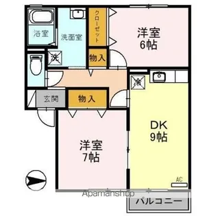 リヴェールハウス【102号室】の間取り