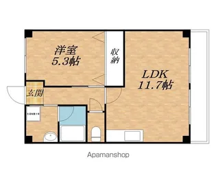 パルティールⅡ番館【7階】の間取り