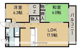 プラティークボワット【201号室】の間取り