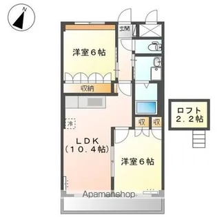 プランドール安樹【2階】の間取り