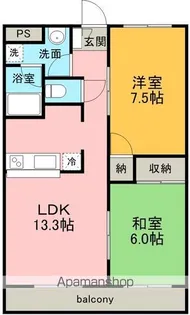 ハイムやすらぎ【2階】の間取り
