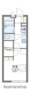 レオパレスヴィラ ハヅキ【3階】の間取り