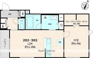 ヘキラン天神スクエア【202号室号室】の間取り