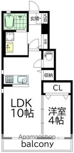 クレール幡ヶ谷【102号室】の間取り