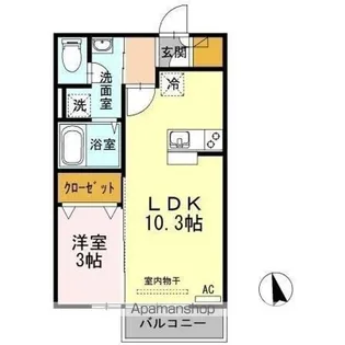 リビングタウン高松中央【2階】の間取り