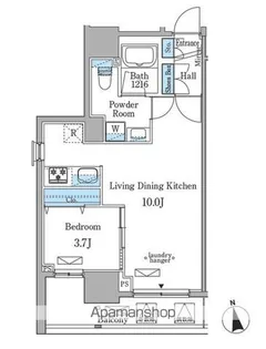 ミリアレジデンス新宿御苑【4階】の間取り