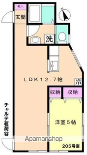 チャルテ茗荷谷【2階】の間取り