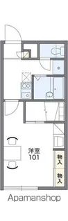 レオパレスマダムド千【1階】の間取り