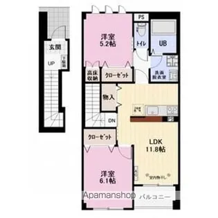 BRILLANTE A【201号室】の間取り