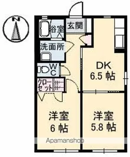 コーポ シャルダン【1階】の間取り