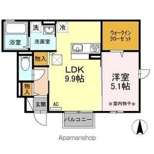 ユニヴェール【1階】の間取り