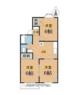 ドミール立川Ⅱ【2階】の間取り