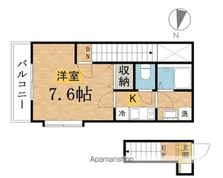 ジプソフィーラ【204号室】の間取り