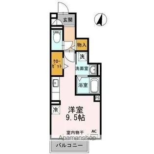 ヴィラ小山 B【1階】の間取り