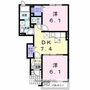 ALBA A【1階】の間取り