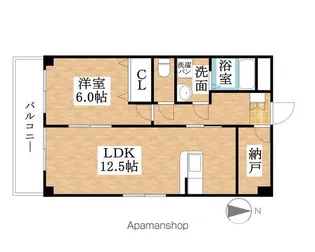 メゾンドマーブル【401号室】の間取り