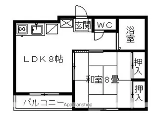 プラセール南与野【206号室】の間取り