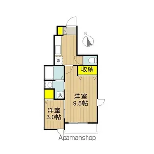 MARUCO近江内【101号室】の間取り