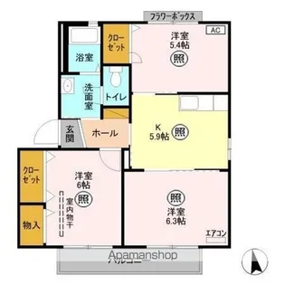 ディアコート【2階】の間取り