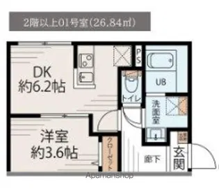 CASA LUXE大島【4階】の間取り