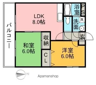 リベルテS・J【201号室】の間取り