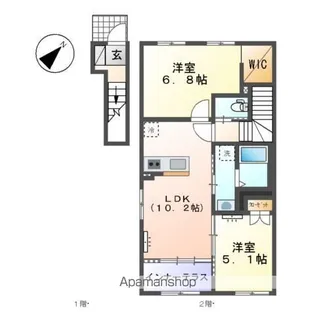 GRANDIR【208号室】の間取り