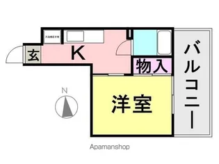サンライフ若草【5階】の間取り