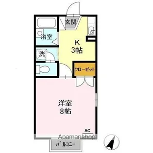 ファミール堀部Ⅲ A棟【2階】の間取り