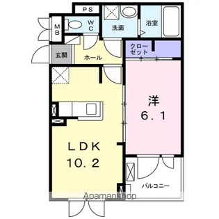 ニューポート千波【3階】の間取り