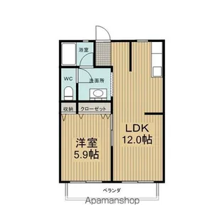 グリーンハイツ佐野【105号室】の間取り