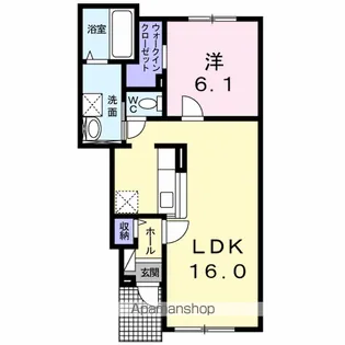 ガーディノディルースⅡ【1階】の間取り
