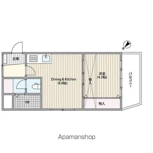 ベルピアデュエット高根公団2ー1【1階】の間取り