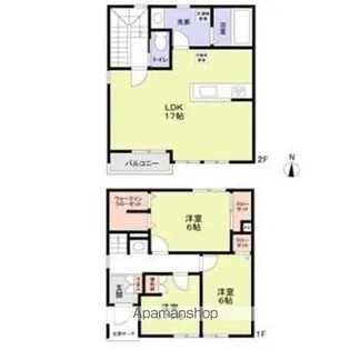 愛知県名古屋市昭和区御器所2丁目【一戸建】の間取り