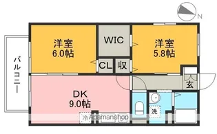ラ・ペジブル【2階】の間取り