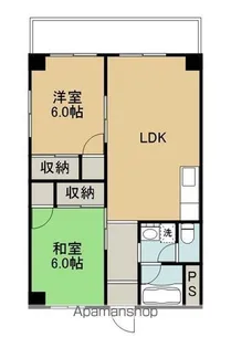 サザンブライト津守【2階】の間取り