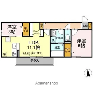 イースト・ヴィラ Ⅰ【1階】の間取り