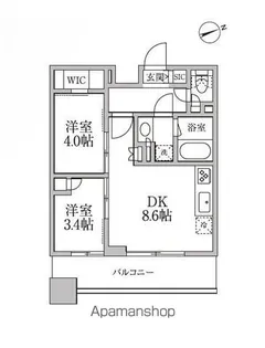 レジディア新御徒町Ⅱ【11階】の間取り
