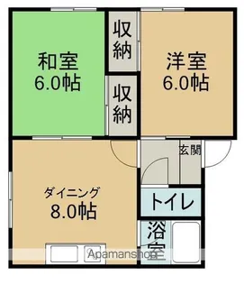 北海道網走市緑町【アパート】の間取り