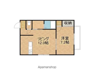 アヴァンセ八幡【102号室】の間取り