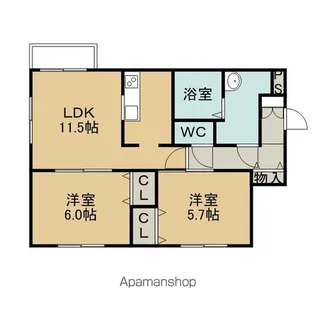VICTORIAⅦ【2階】の間取り
