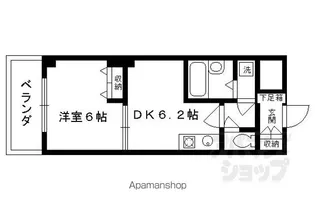 ライオンズマンション四条堀川第2【406号室】の間取り