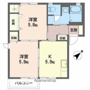 アクアロードⅠ【2階】の間取り