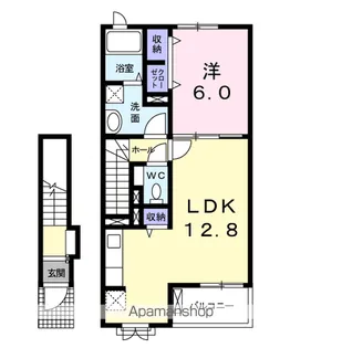ブライト605レジデンスⅢA【2階】の間取り