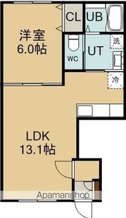 1LDKの間取り画像