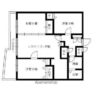 コープ幸陽Ⅱ【8階】の間取り