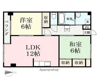 サンビレッジ円山【402号室】の間取り